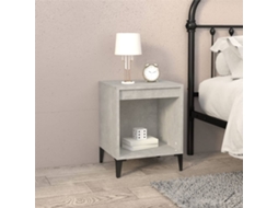 Vidaxl Mesa De Cabeceira 40x35x50 Cm Cinza Cimento