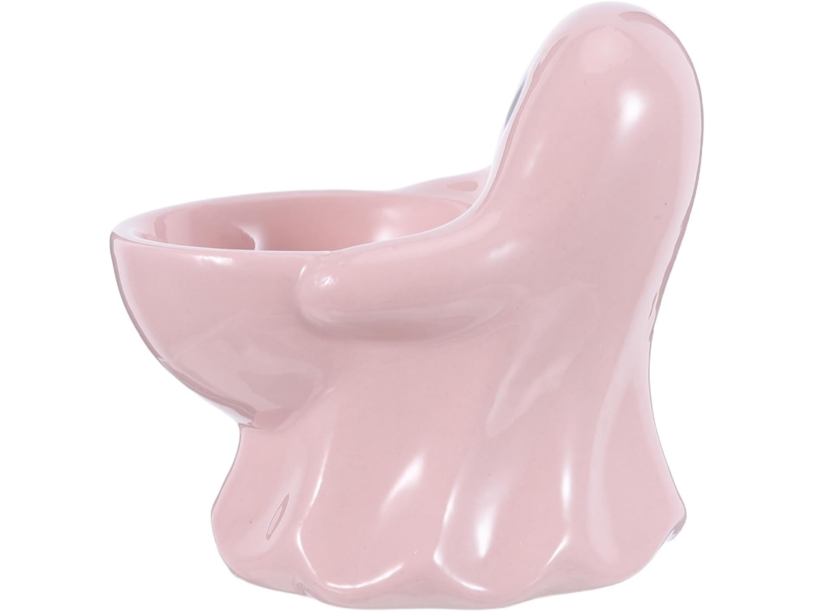 Castiçal De Cerâmica Rosa Espectral, Compacto E Resistente Ao Calor