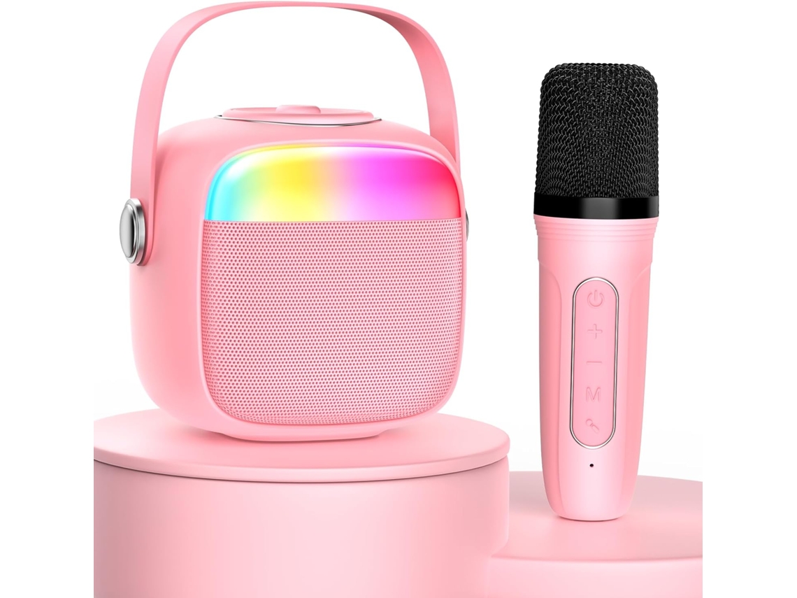 Mini Máquina De Karaokê Com 1 Microfone Sem Fio Para Crianças E Adultos, Caixa De Som Portátil Para Karaokê E Comunicação Com Os P Aquaforge