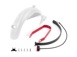 Guardabarros Traseiro Para Patinete Elétrico Com Suporte E Luz De Cauda, Kit De Peças Durável E Fácil De Instalar Blanco