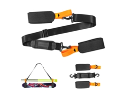 Cinto Porta-esqui Ajustável Com Trava De Velcro Para Ski E Skateboard Acessórios Duráveis Com Proteção Eva