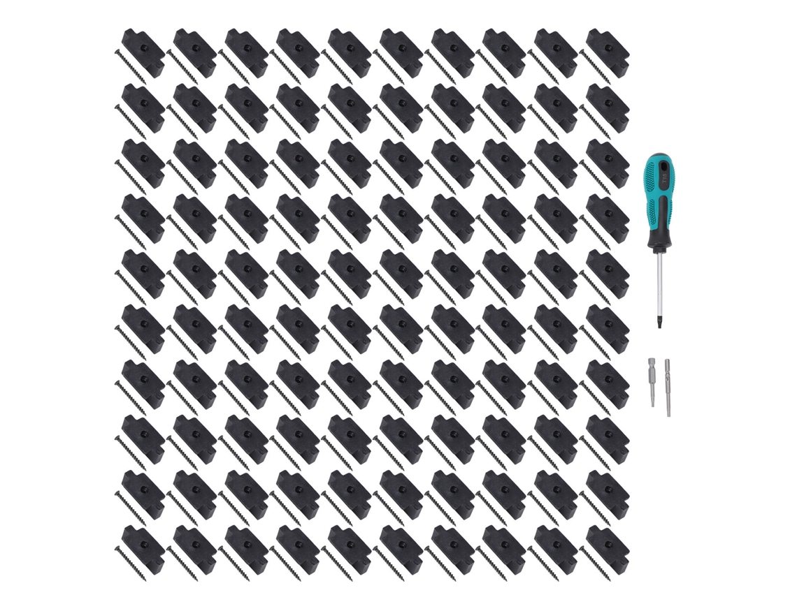 Laxiscreed Fixadores Ocultos Para Piso, Pack De 100 Peças Para Fixação Invisível E Fácil