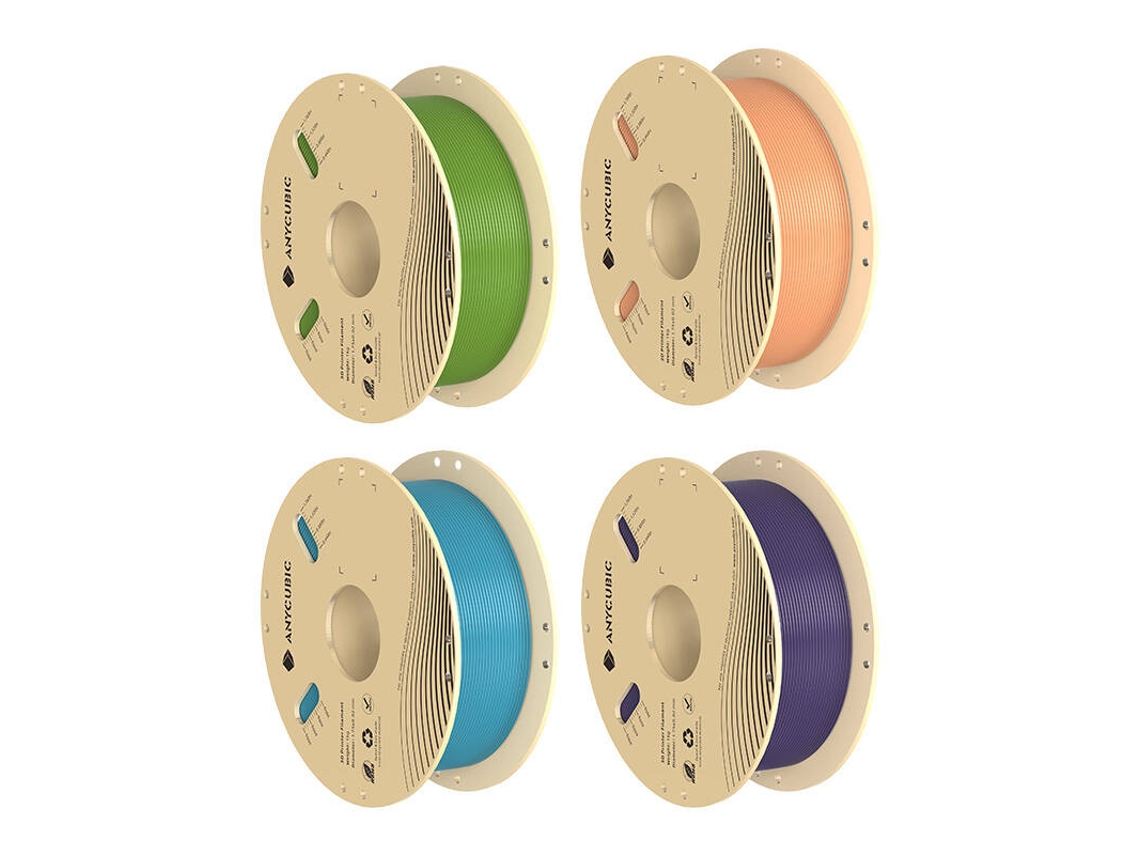 Conjunto De Filamentos Pla Pantone Anycubic Para Impressora 3d, 4 Peças De Alta Qualidade.