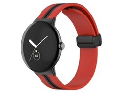 Pulseira De Silicone Dobrável Bicolor Para Google Pixel Watch