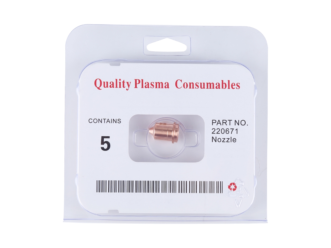 Conjunto de 5 peças de consumíveis Bico para lâmina de corte a plasma 220671 para Max45 Acessórios Ferramentas de corte e soldagem de metal