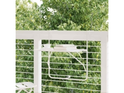 Vidaxl Mesa Para Varanda 60x40 Cm Aço Branco