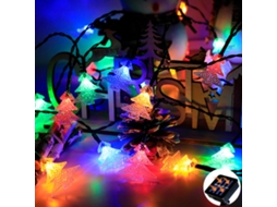 Guirlanda Solar Para Exterior 5m,30 Leds,impermeável,8 Modos De Iluminação,multicolorida Para Jardim,árvore,natal E Festas Btforus