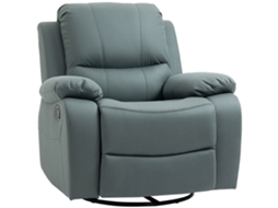 Poltrona Reclinável Com Ajuste De Inclinação Até 135°, Giro De 360°, 93 Cm X 100 X 98 Estrutura De Aço, Verde
