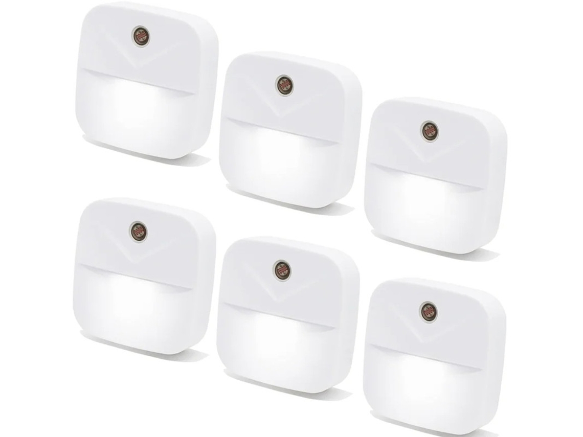Plug In De Luz Noturna De 6 Pacotes Luzes Noturnas Led Brancas Com Sensor Inteligente Do Crepúsculo Ao Amanhecer Plug In Em Luzes Noturnas Bestvite
