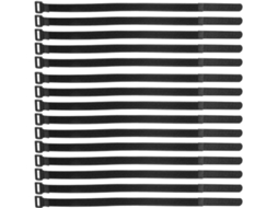Pacote Com 36 Tiras De Nylon Pretas Com Trava Automática, Tamanho 20x300.