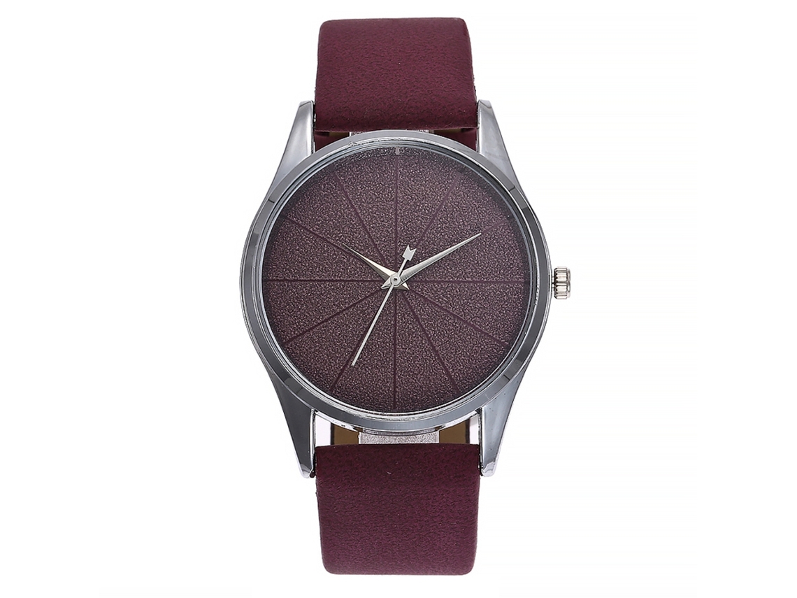 Relógio Feminino Pulseira Pu com Movimento de Quartzo Estilo Simples Vansvar (vermelho)