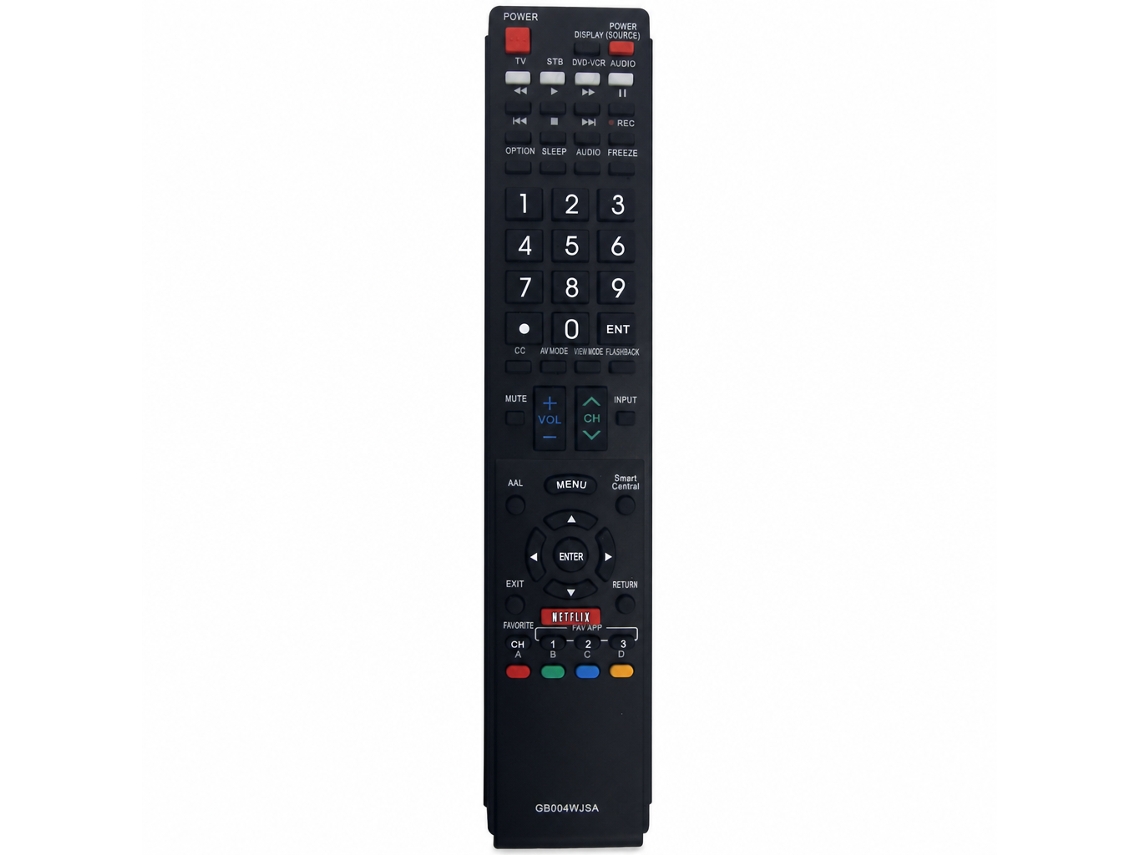 Comando À Distância De Substituição Compatível Com Tv Sharp Gb004wjsa_zhd