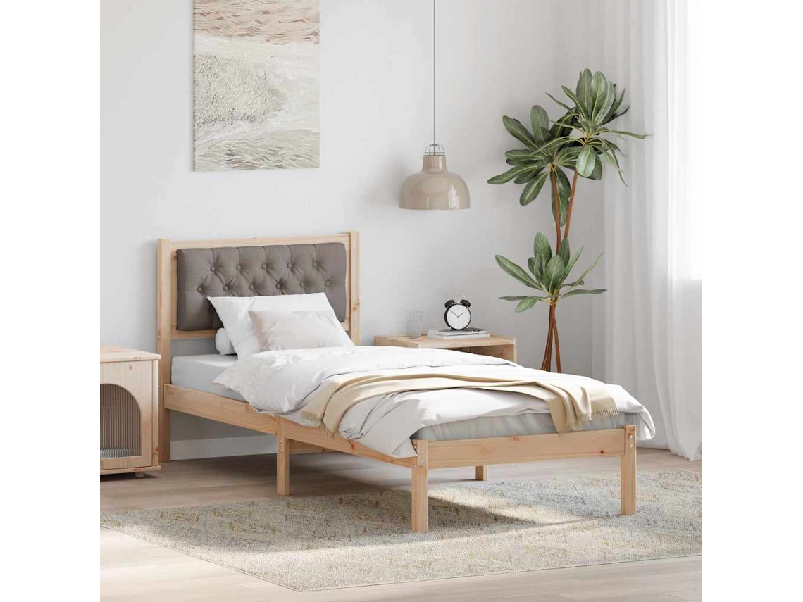 Vidaxl Estrutura da Cama Cinzento acastanhado 80 X 200 Cm