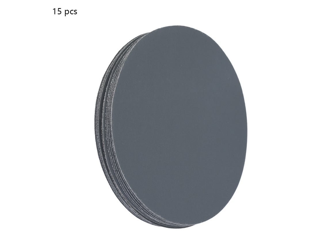 15 Folhas De Lixa Redonda 5 Polegadas 1500 Grit Para Lixamento E Polimento Lixa Abrasiva