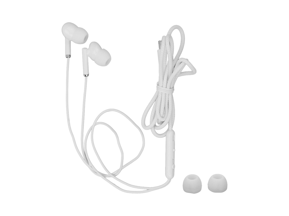 Fones de Ouvido com controle de ajuste, intra auriculares, graves profundos, microfone