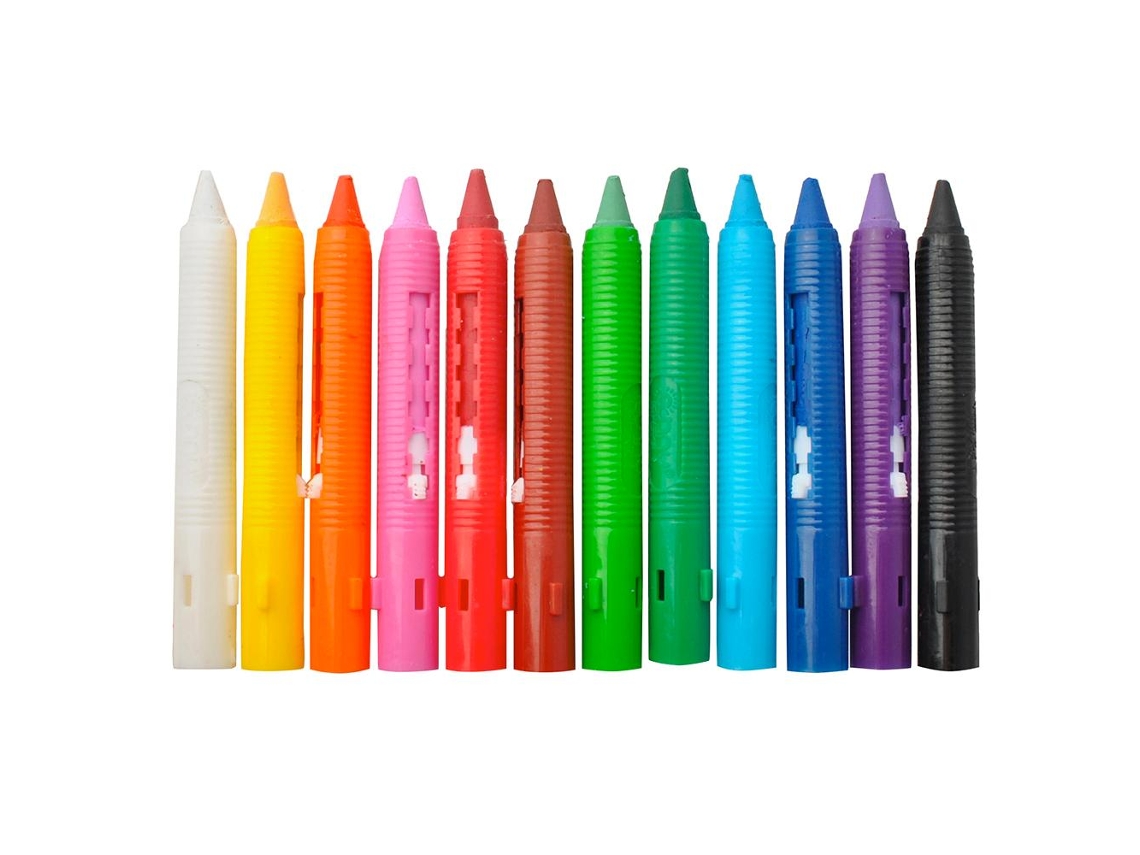 Lápis de Rosto Multicolorido 12 Peças