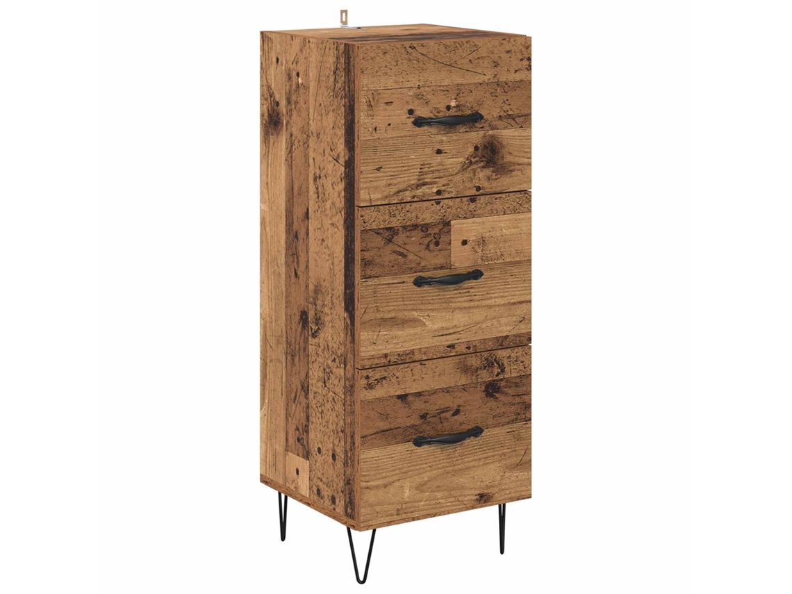 Vidaxl Buffet Madeira Antiga 34 X 34,5 X 90 Cm Derivados De Madeira