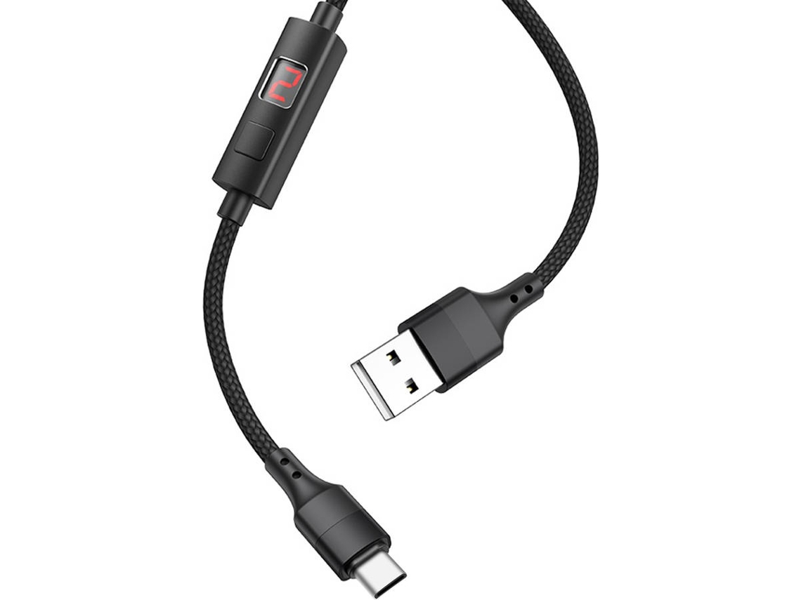 Cabo HOCO DATA-HOCO-TIMER-USBC (USB C - Preto)