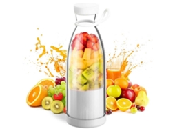 Lurelia Liquidificador Portátil Recarregável Usb, 420 Ml, 6 Lâminas, Aço Inoxidável, Para Smoothies, Branco