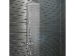 Vidaxl Conjunto Duche Com Dois Chuveiros E Termostato Aço Inoxidável