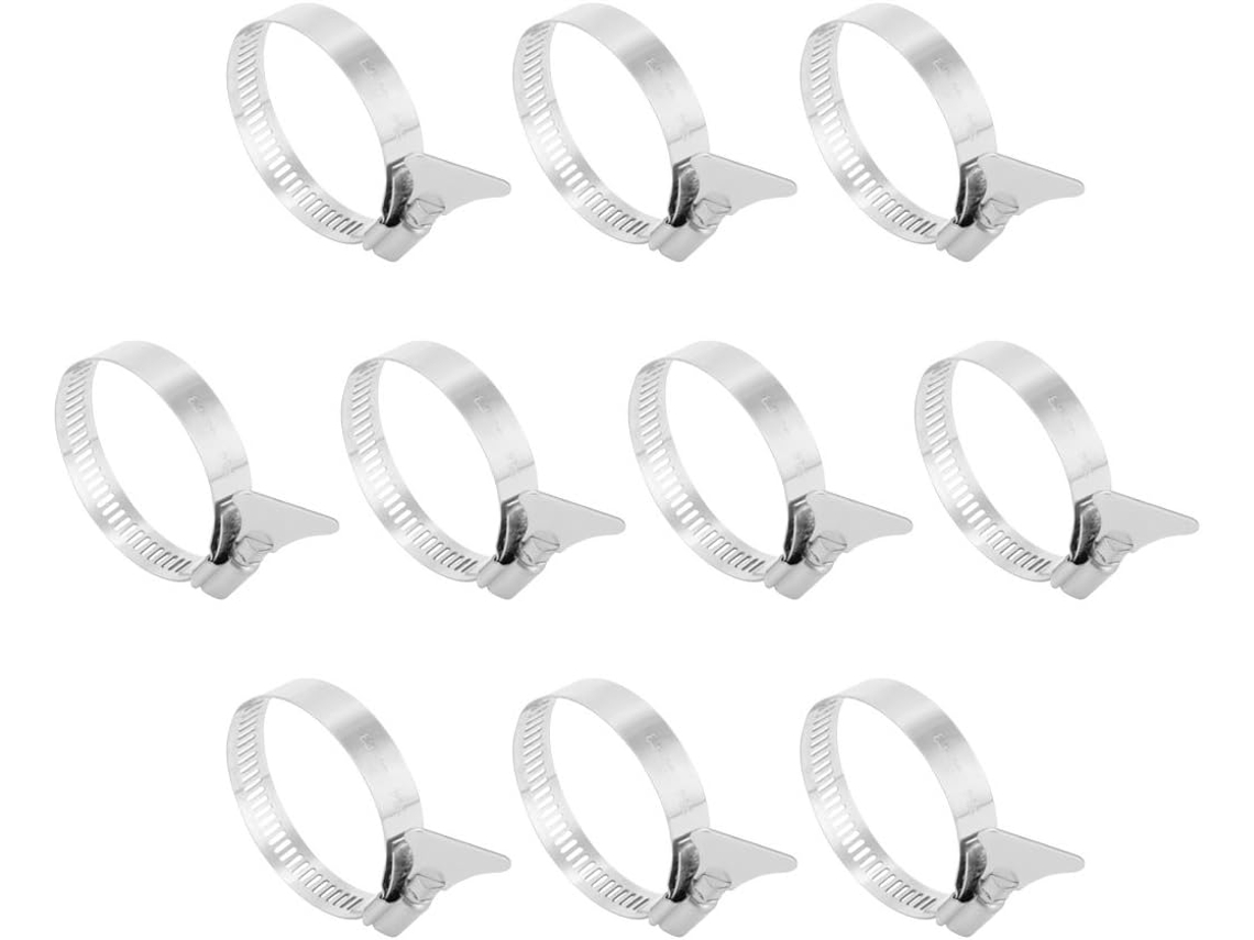 Abraçadeira Borboleta para Mangueira em Aço Inoxidável 304, Faixa de Aperto 40 Mm a 63 10 Unidades CHABERLU