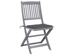 Maison Exclusive - Cadeiras Exterior Dobráveis C/ Almofadões 4 Pcs Acácia Maciça