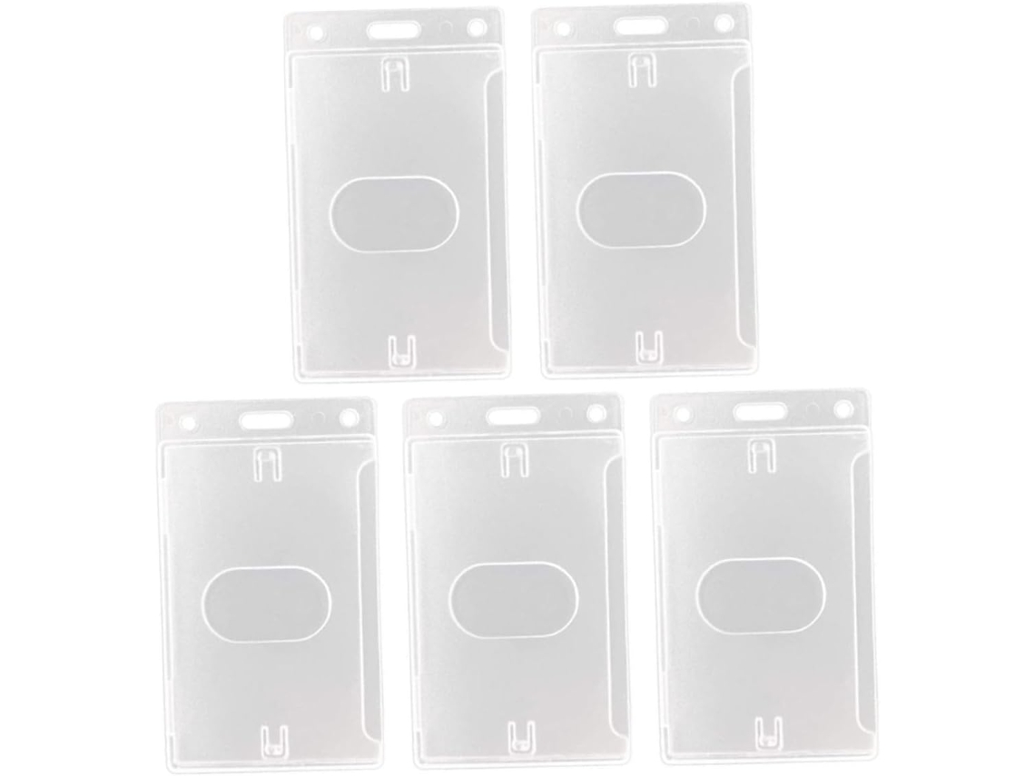Conjunto De 5 Porta-cartões Em Acrílico Transparente, Porta-cartões De Identificação Estudantil, Suporte De Exibição.