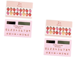 Mini Calculadora Solar Portátil, Ideal Para Escritório E Estudantes, Pacote Com 2 Unidades (cores Al Gokoco