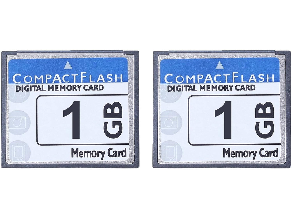 2 Cartões de Memória Compact Flash Profissionais de 1 Gb para Câmeras. SFUSHOS