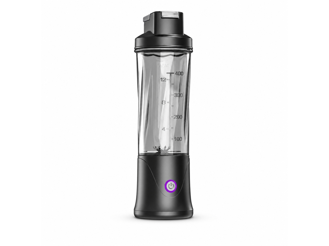 Liquidificadora Portátil Usb Recarregável, Preta, 3,7 V, 12 Lâminas, Copo Para Batidos Em Casa E Viagem