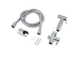 Conjunto de chuveiro higiênico de aço inoxidável com suporte adaptador em T para vaso sanitário