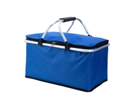 Cesta de Piquenique Isolada Grande 30l com Alça Saco Compras Pano Oxford Prática Preservação Alime Ntos Azul Celeste GOKOCO