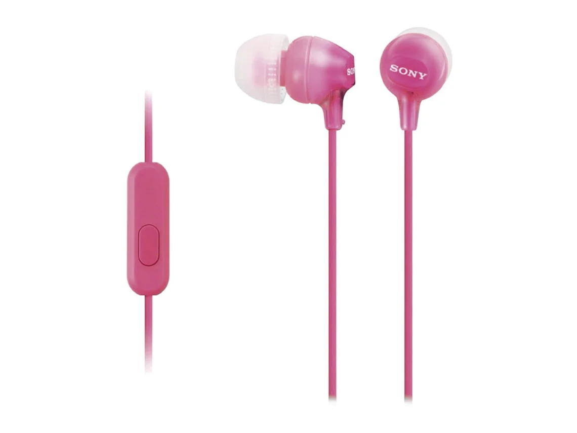 Auriculares com Fio SONY Mdr-Ex15App (In Ear - Microfone - Rosa)