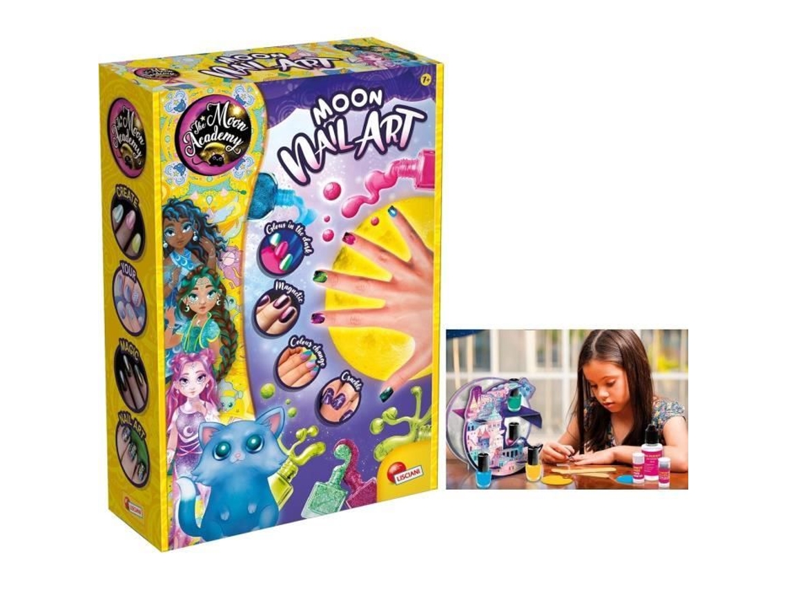 Arte Das Unhas Kit De Lazer Criativo Academia Da Lua Componentes Para Esmalte, Frascos Para Esmalte Lisciani Giochi