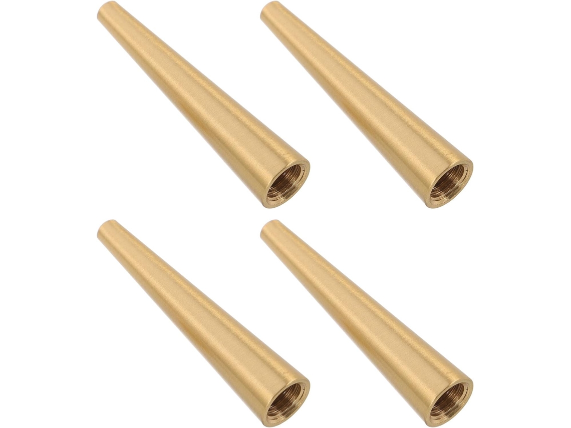 Conjunto De 4 Pés De Latão Cônicos De 60 Mm Para Móveis, Com Design Decorativo.