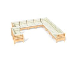 Garden Lounge Set, Garden Lounge Sets Vidaxl Creme Madeira De Pinho (n/a)