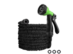 Mangueira de jardim expandível 100ft flexível com bico 8 funções e núcleo de látex duplo