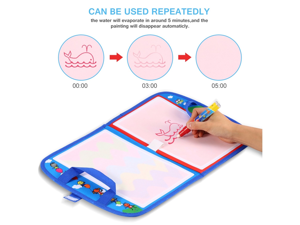 Walshlxq mat de Dibujo Con Agua para Niños Niñas Lienzo Mochila Juguete Suministros de Arte