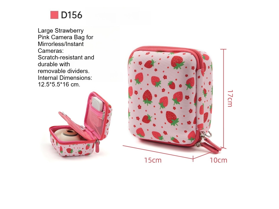 Bolsa Instantânea Para Câmera, Estojo Protetor Para Câmera À Prova De Choque, Bolsa Portátil Para Câmera, Bolsa Rígida Para Câmerapó De Morango Yunzii