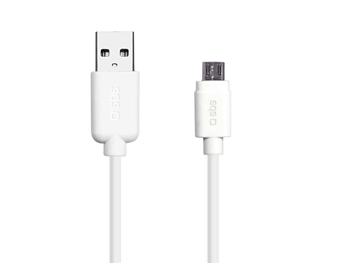 Cabo SBS LTHL200 (Outlet Caixa Aberta - USB - Micro-USB - 1m - Branco)