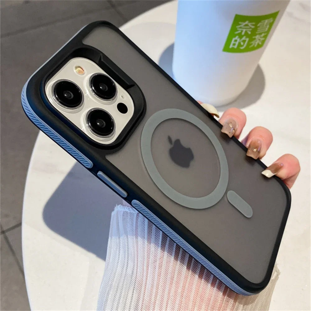 Capa Magnética Semitransparente Fosca Colorida Para Iphone 11 (cinza)
