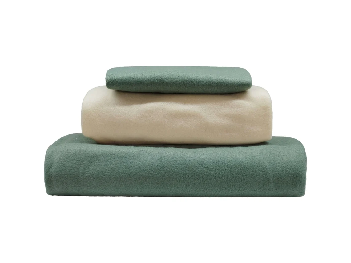 Conjunto Lençóis Térmicos 230x270cm Liso Verde