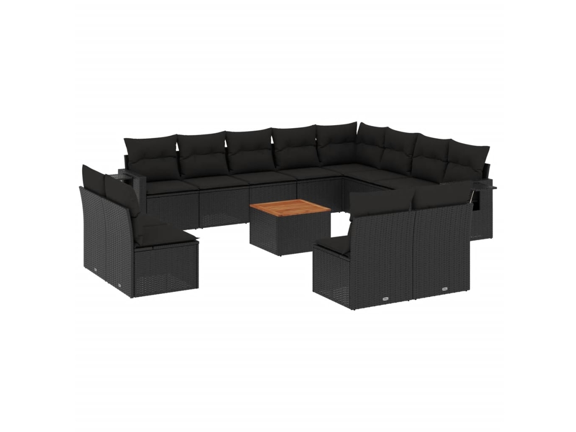 Garden Sofa Set, Garden Sofa Sets Vidaxl Preto Rattan / Vime (n/a)
