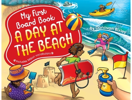 Livro my first board book: a day at the beach de donovan bixley (inglês)
