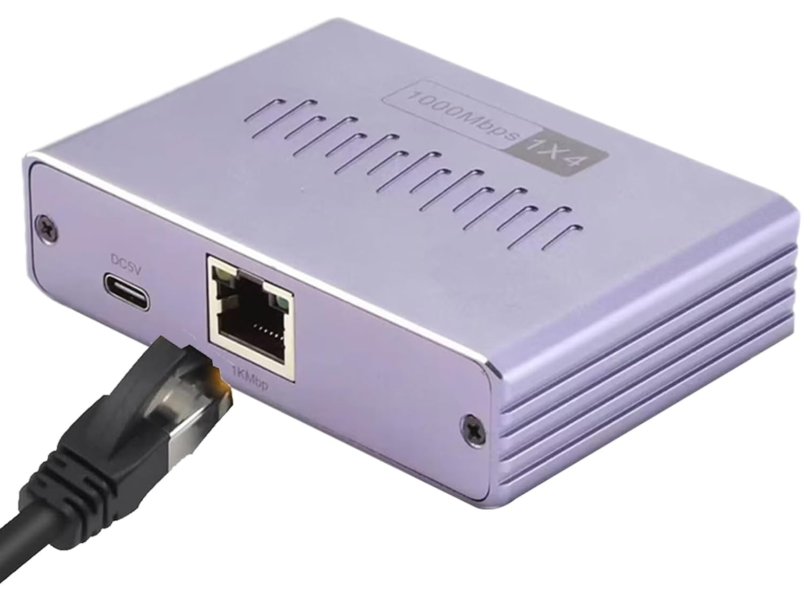 Divisor De Cabo Ethernet Lan Splitter 1 Para 4 Para Ethernet