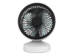 Ventilador De Mesa Compacto Laxiscreed Com Alta Potência, Sete Lâminas E Design Portátil