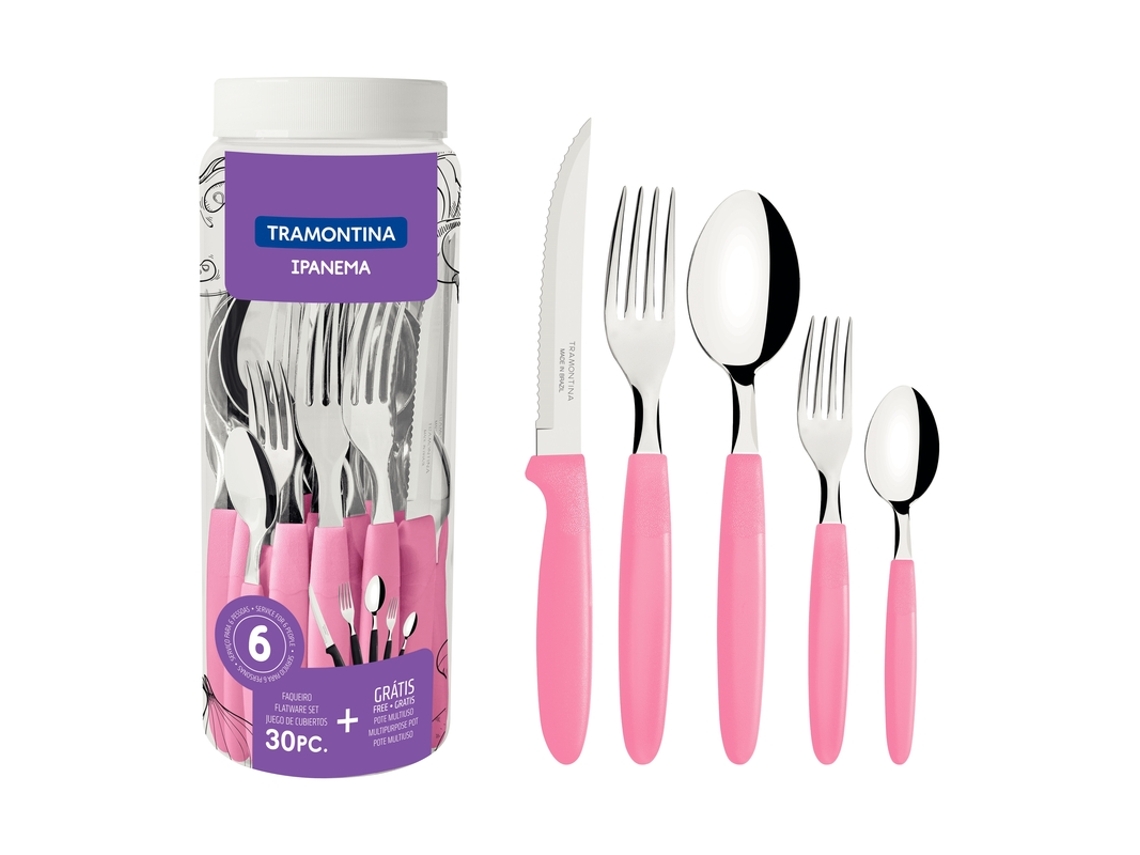 Faqueiro 30 Peças Ipanema Rosa
