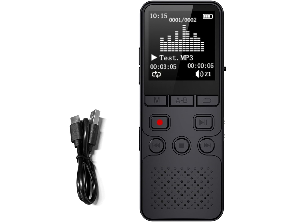 Karlak Gravador Vocal Numérique Portátil Palestra Ativa Pela Voix Dispositivo Gravação Microfone Duplo 45h