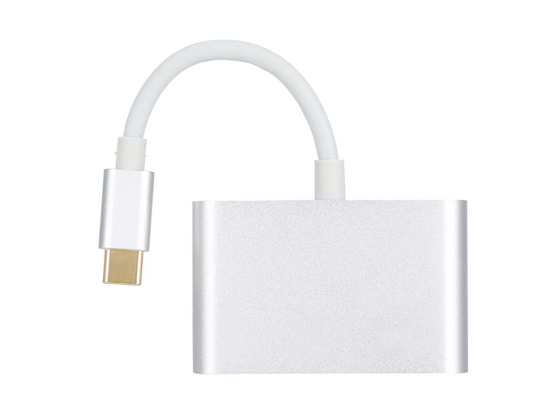 Adaptador 4K Type C 3 em 1 com fonte de alimentação PD, conversor HDMI USB 3.0 CHABERLU