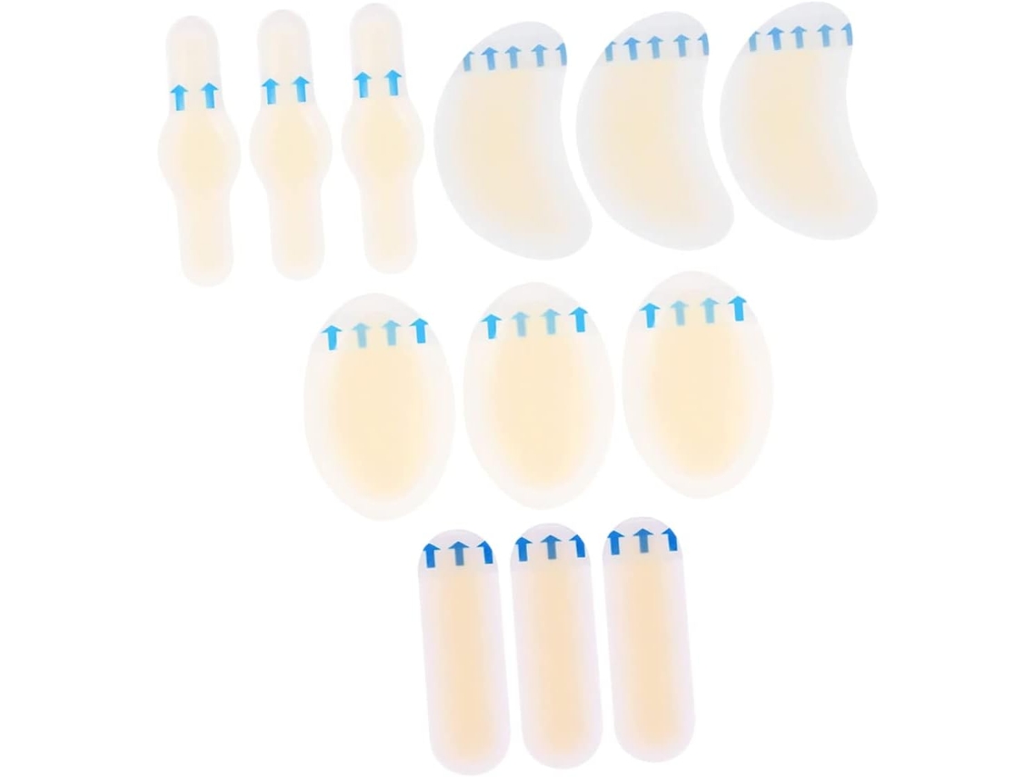 Bestyash 24-adesivos De Gel Transparentes Antidesgaste Para Calcanhar, Tamanhos Variados, Proteção Contra Bolhas Em